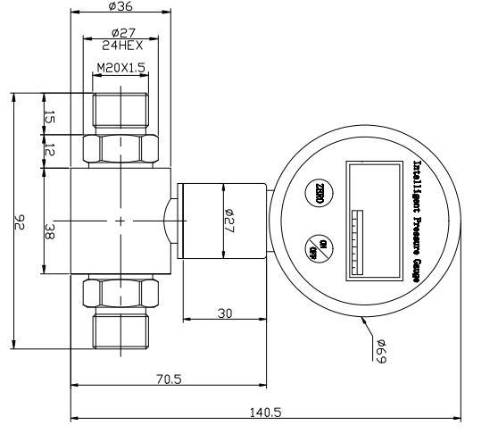 BPZ2008 جهاز نقل الضغط التفاضلي مقياس جهاز نقل ضغط المياه جهاز استشعار 1